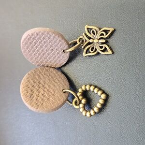 One Of A Kind Butterfly LOVE Handmade Earrings Upcycles Materials Repurposed